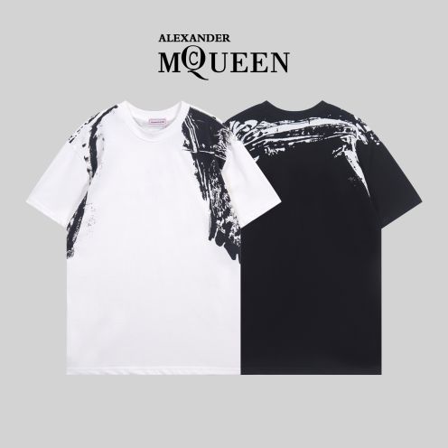 お値打ち価格 マックイーンtシャツＮ級品 シンプル  純綿 トップス ファッション プリント G1161 2色可選