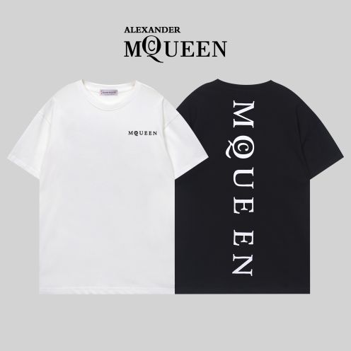 春新作 アレキサンダーマックイーン tシャツ メンズ偽物 純綿 トップス プリント 2色可選