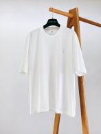 AMI アミ tシャツ 縫い方偽物 トップス 半袖 ロゴプリント 100％綿 シンプル ホワイト