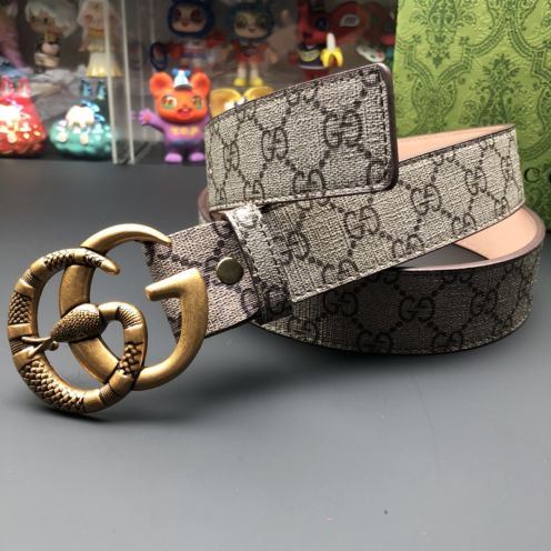 グッチベルト レディース 人気スーパーコピー レザー 牛革 クラシック 高品質 幅4cm シンプル 花柄 ブラウン