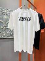 ヴェルサーチ アウトレット tシャツ激安通販 トップス 綿100% 半袖 ゆったり 男女兼用 プリント ホワイト