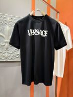 超激得の新品 ヴェルサーチ tシャツコピー トップス 綿100% 半袖 ゆったり 男女兼用 プリント ブラック