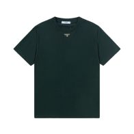 t シャツ メンズ プラダ偽物 人気定番 トップス 短袖Ｔシャツ 純綿 シンプル グリーン
