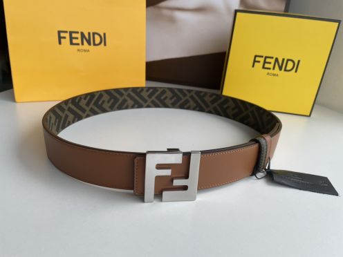 フェンディ 本店コピー 牛革 レザー  幅4.0cm ビジネス 通勤 上質 メンズ ブラック