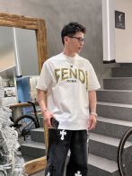 華やかな雰囲気 fendi 半袖 シャツコピー シンプル  純綿Tシャツ トップス プリント 柔軟 ホワイト
