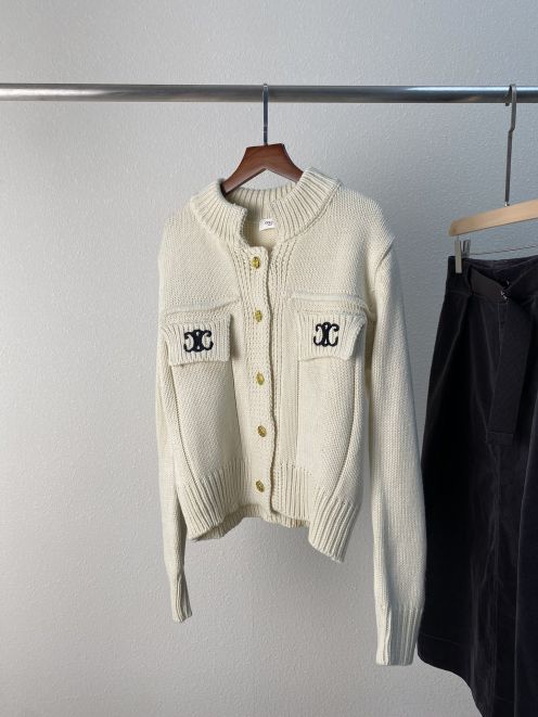 シャネル の セーター偽物 アウター ロゴ刺繍 ニット フード付き 柔軟 暖かい 5278 ホワイト