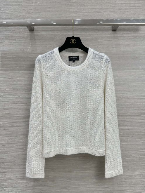 シャネル セーター 値段偽物 優雅 ニット 上質商品 暖かい ゆったり ホワイト