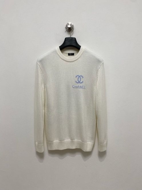 chanel セーター レディース激安通販 ロゴ刺繍 ニット 柔軟 暖かい ゆったり ホワイト