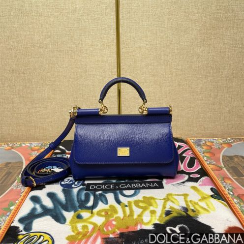 D&G ドルガバ カバン レディコピー 本革 レザー 斜め掛け ハンドバッグ 通勤 ブルー