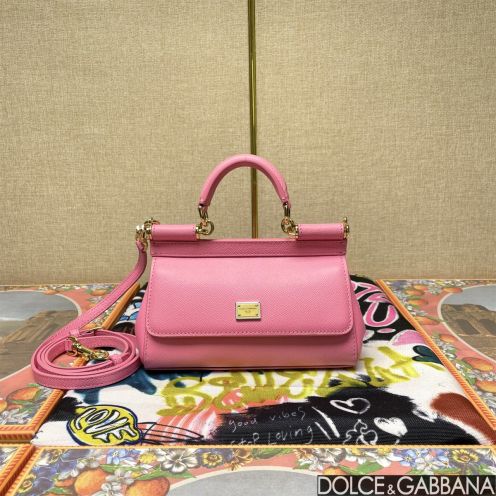 dolce&gabbana ウエスト バッグコピー 品質保証 牛革 レザー 斜め掛け ハンドバッグ 日常用 ピンク