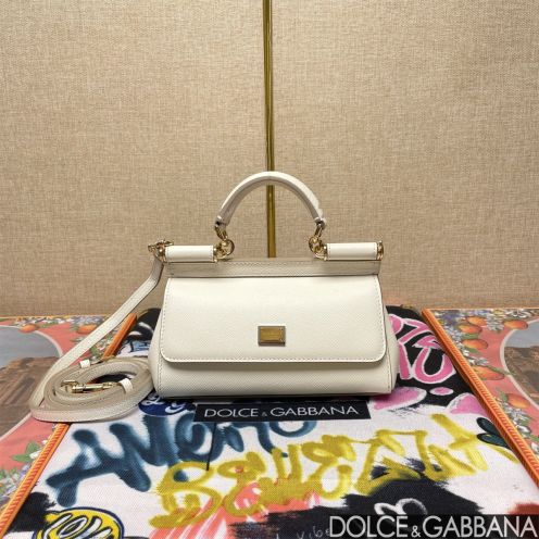dolce&gabbana カバンスーパーコピー 品質保証 牛革 レザー 斜め掛け ハンドバッグ 日常用 ホワイト