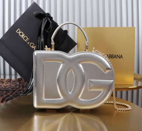 D&G 優雅 ドルガバ バッグ 公式コピー 斜め掛けバッグ ハンドバッグ 6405#BOX シルバー