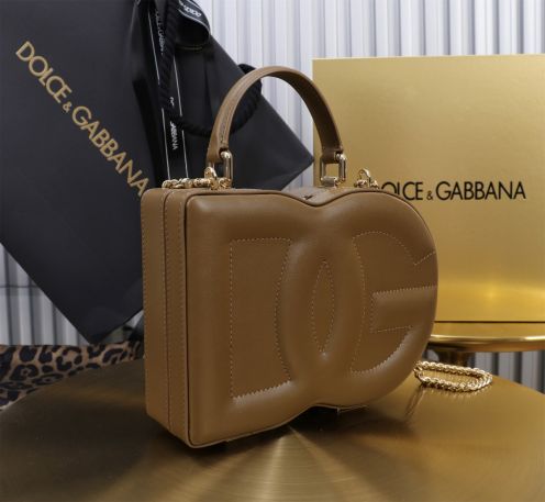 D&G ドルチェ & ガッバーナ ビジネス バッグＮ級品 斜め掛けバッグ 優雅 ハンドバッグ 6405#BOX カーキ色