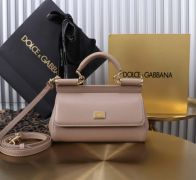 D＆G ドルチェ & ガッバーナ バッグ偽物 牛革 レザー 斜め掛け ハンドバッグ 優雅レディ ピンク