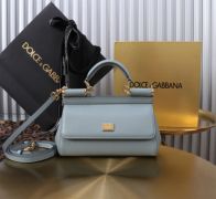 D＆G ドルガバ トート バッグ激安通販 牛革 レザー 斜め掛け ハンドバッグ 優雅レディ ブルー