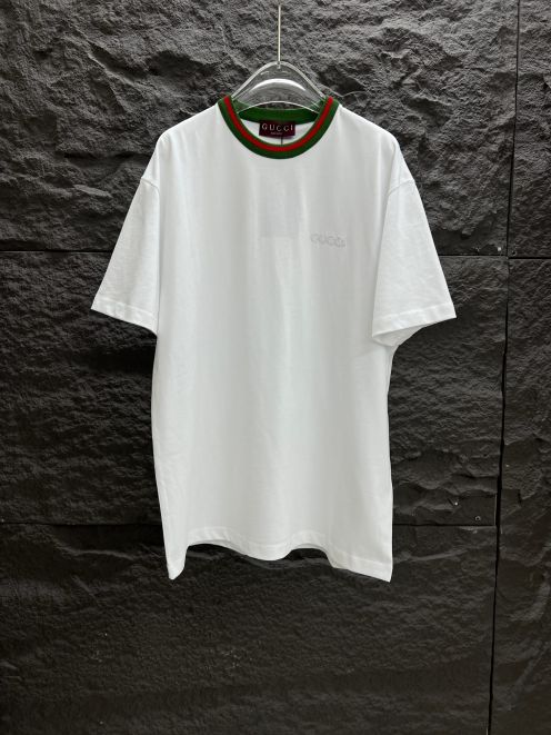 gucci t シャツ ジミン激安通販 純綿 トップス ロゴプリント ゆったり 半袖 シンプル ホワイト