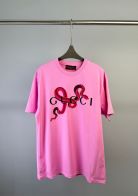 gucci t シャツ 黒Ｎ級品 ゆったり 蛇プリント 100%綿 短袖 トップス 男女兼用 桃色