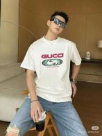 個性的な gucci t シャツ ミッキー偽物 100%綿 半袖トップス シンプル プリント 上質 杏色