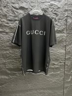 gucci t シャツ クマ偽物 純綿 トップス ロゴプリント ゆったり 半袖 ブラック