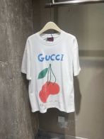 最新の2025年 gucci ば な にゃ t シャツコピー ゆったり プリント 100%綿 短袖 トップス 男女兼用 ホワイト