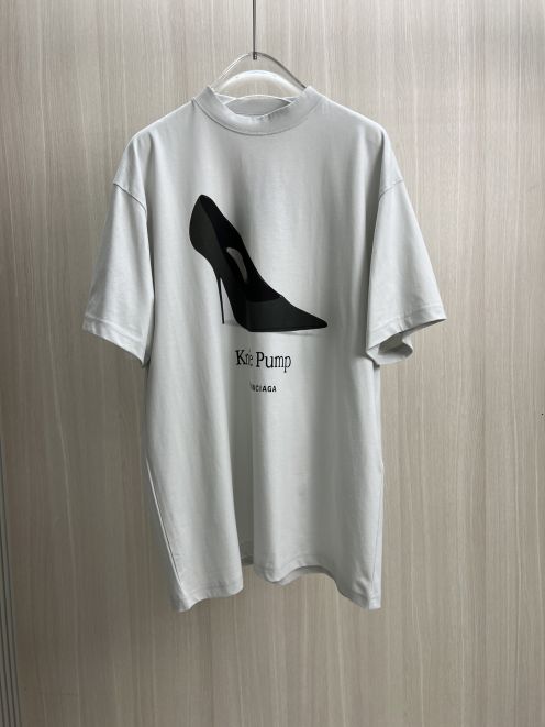 限定の人気 バレンシアガtシャツメルカリスーパーコピー トップス 半袖 プリント 純綿 ゆったり ホワイト