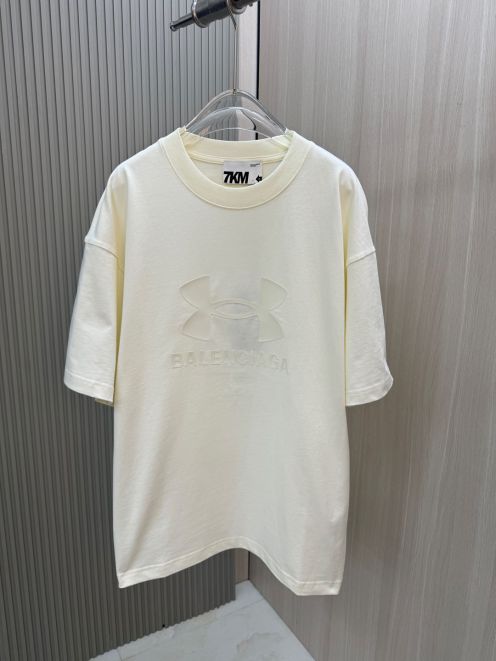 バレンシアガ ヒカキンスーパーコピー トップス プリント 純綿tシャツ ゆったり 男女兼用 ホワイト