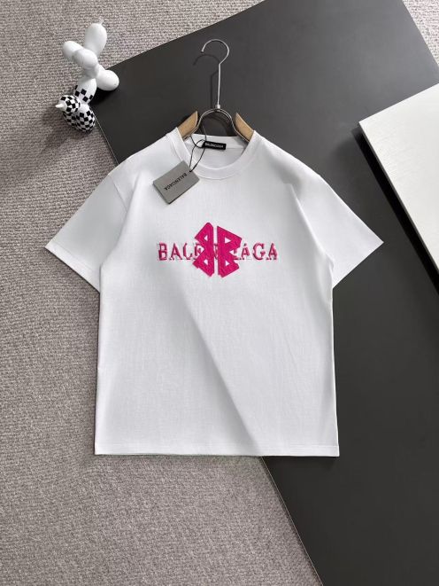 超激得の新品 バレンシアガ 略してスーパーコピー プリント 100％綿 短袖tシャツ ゆったり ホワイト