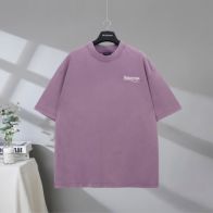 【激安】バレンシアガtシャツコーデコピー トップス ロゴプリント 純綿 半袖 パープル