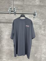 balenciaga トップス偽物 Ｔシャツ ロゴプリント 100％綿 短袖 ゆったり グレー