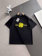 超激得の新品 バレンシアガリップ偽物 プリント 100％綿 短袖tシャツ ゆったり ブラック