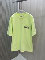 メンズ バレンシアガ tシャツコピー トップス プリント 純綿tシャツ ゆったり 男女兼用 イエロー
