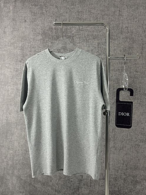 dior クマ tシャツ偽物 Tシャツ 純綿 トップス 短袖 ゆったり プリント 柔らかい グレー