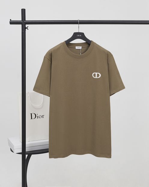ディオール tシャツ コーデ激安通販 Tシャツ 純綿 トップス 短袖 ゆったり プリント 8815# 柔らかい ブラウン