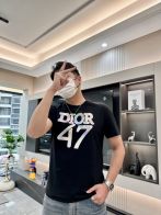 最新到着‼ディオールt偽物 Tシャツ 純綿 トップス 短袖 ゆったり プリント 柔らかい ブラック