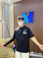 モンクレールtシャツ サイズ感スーパーコピー 柔らかい 綿100％ プリント トップス 短袖 ブラック
