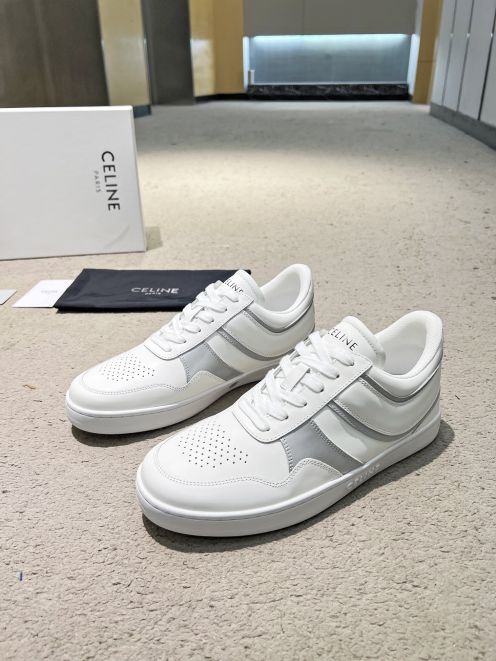 celine スニーカー レディース偽物 柔軟 本革 ランニング カジュアル シンプル ホワイト