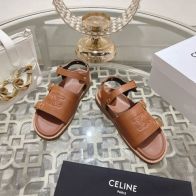 celine サンダル偽物 ファッション 本革 レザー スリッパ  上質商品 ブラウン