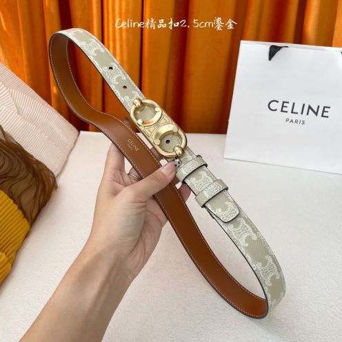 セリーヌ ベルトナノスーパーコピー おしゃれ 本革 レザー 優雅レディ 細い ホワイト