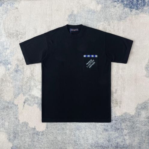 お買い得なルイヴィトンtシャツ レディースコピー 純綿 トップス 短袖 柔らかい プリント シンプル ブラック