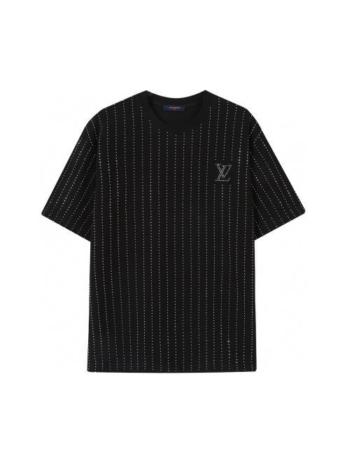 レディース ルイヴィトンtシャツスーパーコピー トップス 短袖 100％綿 シンプル ブラック