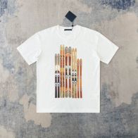 ルイヴィトン tシャツ タグ偽物 純綿 トップス 短袖 柔らかい プリント シンプル ホワイト