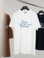 ディオールtシャツヤフオクスーパーコピー 短袖 トップス プリント 上質 100％綿 ホワイト