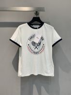 夏新作 dior クマ tシャツ偽物 トップス 半袖 綿 ゆったり プリント ホワイト