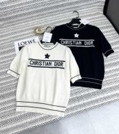 ディオールのtシャツコピー トップス 半袖 綿 ゆったり ロゴ刺繍 柔らかい 2色可選
