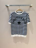 ディオール tシャツ 新作偽物トップス 半袖 綿 ゆったり プリント DF973 横縞 ブラック
