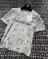 tシャツ ディオール偽物 トップス 半袖 綿 ゆったり 柔らかい プリント グレー