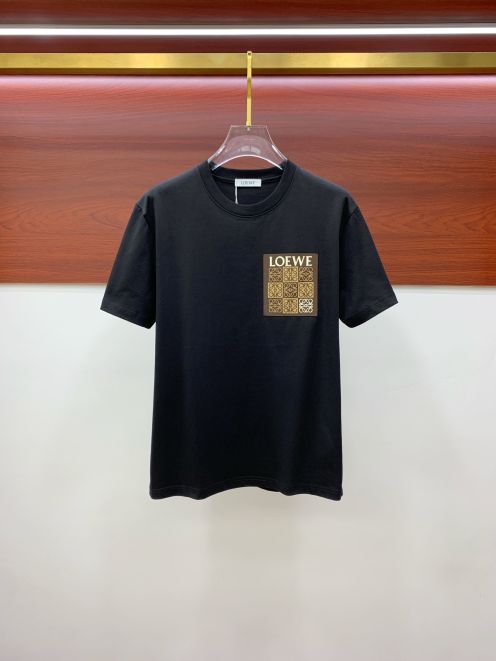 人気流行品 ロエベtシャツ サイズ感コピー 半袖 トップス 純綿 シンプル ロゴプリント ブラック
