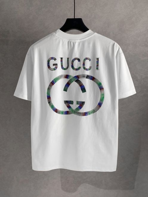 gucci ドナルド t シャツ偽物 男女兼用 トップス 100%綿 ゆったり 高品質 ホワイト