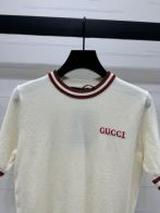 夏服 グッチ シャツ メンズコピー トップス 半袖 ニット 綿 ゆったり ホワイト