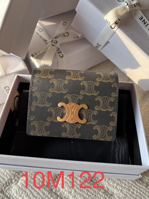 celine ミニ 財布コピー 本革 レザー 10M123 小遣い 名刺入れ 花柄 ブラック